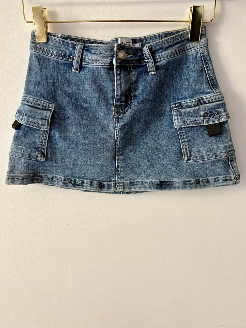 Princess Polly Low Rise Denim Cargo Mini Skirt - Y2K